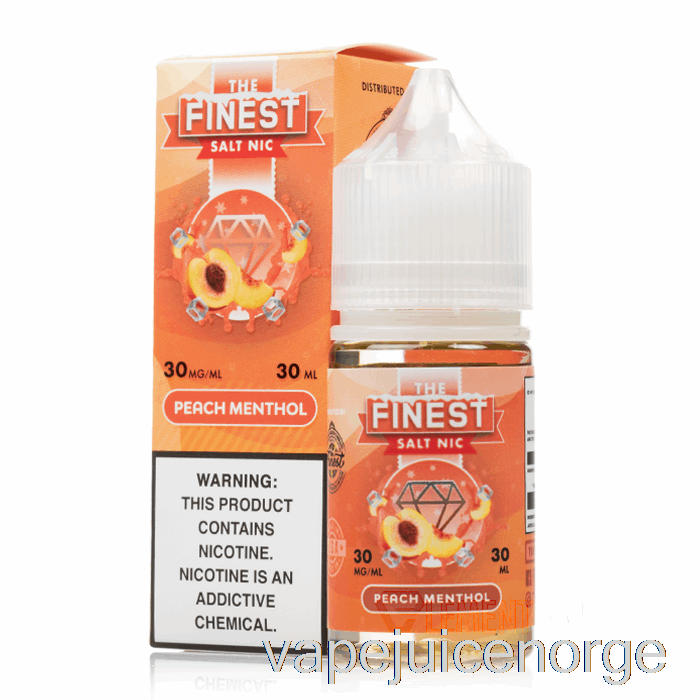 Vape Uten Nikotin Fersken Mentol - Det Fineste Salt Nic - 30ml 50mg